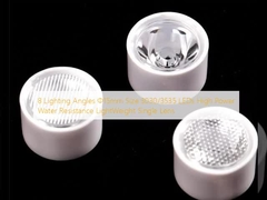 8 Sudut Pencahayaan Φ15mm Ukuran 3030/3535 LED Kekuatan Tinggi Tahan Air Ringan Berat Satu Lensa