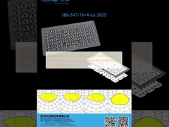 304pcs 2835LED Dengan 4 Distribusi Cahaya IP65 Waterproof Low Glare Lensa Pencahayaan Jalan dan Tempat Parkir