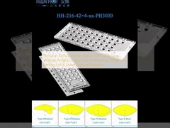 Precision Optical Grade 168pcs 3030 LED Lensa Multiple Angles Pilihan bahkan Distribusi Desain