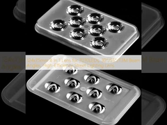 124x75mm 8 In 1 Lensa untuk 7070LED, 30°/55°/T3M Beam Angles, High Efficiency Street Lighting Lens