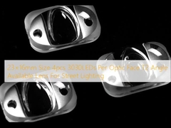 23×16mm Ukuran 4pcs 3030LED Per Optic Face T2 Angle Lensa Tersedia Untuk Pencahayaan Jalan
