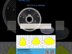 Lensa Lampu High Bay UFO 8 Cincin φ263.8mm Ukuran 3030/2835LED Tahan Air