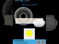 Lensa Lampu UFO High Bay yang Bebas Silau 233×11.4mm Ukuran Lensa Lampu Industri Tahan Air