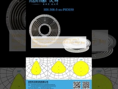 Lensa Lampu Industri UFO Tahan Air 5 Cincin 233.12×8.8mm 3030/2835 LED Lensa Lampu High Bay