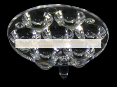 93%+ Transmittansi PMMA Bahan awet φ34.8mm Lensa Dimensi Presisi Untuk senter