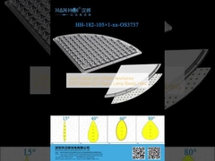 Lensa Lampu Halaman Tahan Air 3737/5050LED 105pcs Manik-manik Lampu Lensa